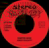 Image 1 of Junior Khadaffy - Rampers Music 7" (Stereo Uprising)