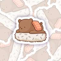 Image 3 of Kawaii Sushi Bears Stickers
