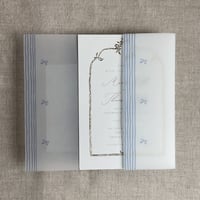 Image 7 of Blue lemon printed vellum wrap for 5x7 cards + Envelope liners for A7 cards PACK of 10