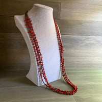 Image 1 of Coral and Turquoise multi-strand necklace