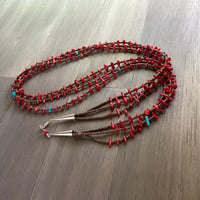 Image 5 of Coral and Turquoise multi-strand necklace