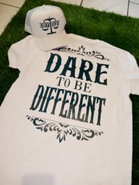 Image 2 of "DARE TO BE DIFFERENT" T-SHIRT/TRUCKER HAT SET