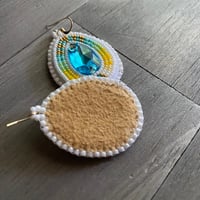 Image 4 of Sunrise applique beaded earrings