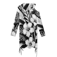 Image 4 of Women's Hibiscus One side Open Hooded Dress