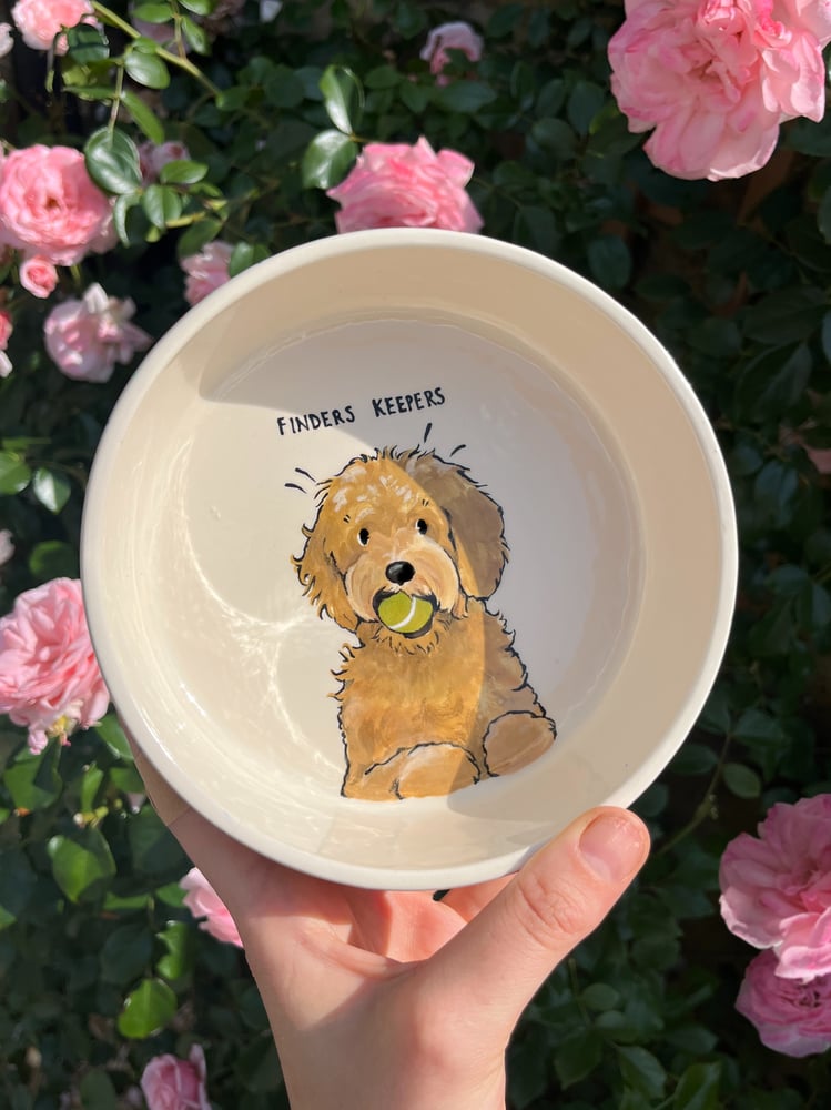 Image of hand painted pet bowls