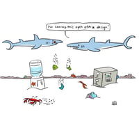 Image 5 of Open Office Sharks Glossy 4x6 Card Envelope Included