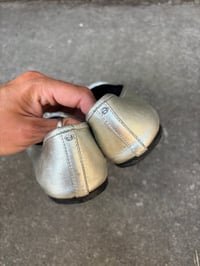 Image 4 of Gucci Metallic Silver Pointed Toe Ballet Flats - Size 36.5