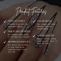 Image 8 of BAD BUNNY DTMF NAIL DECALS 