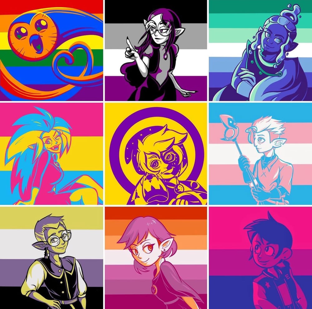 Image of Owl House Pride Flags Full Set
