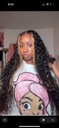 Image 3 of Amanda Hair Blonde Highlighted Closure Wig