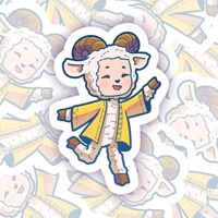 Raincoat Ram Sticker