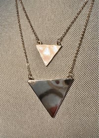 Image 1 of BANSRI JEWELRY - Double Triangle  necklace