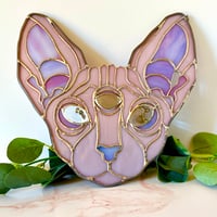 Image 4 of three Eyed Sphinx Cat-Cream/pink/clear