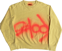 Image 1 of  Yellow Spray Paint Sweater 