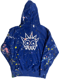 Image 2 of Croox Blue Paint Splatter Hoodie 