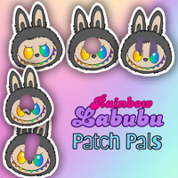 Rainbow Labubu Patch Pals