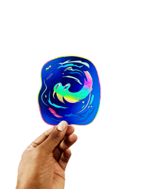Image 2 of Octopus Whirlpool Holo Sticker
