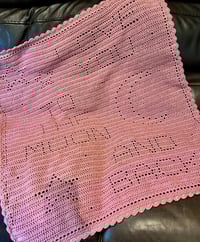 Image 2 of I Love You Crocheted Blanket 