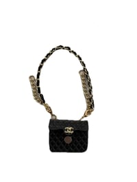 Image 2 of Labubu CHANEL Classic Black Bag (magnetic flap closure)