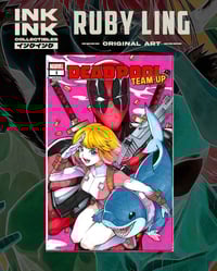Image 1 of  * NEW * Original Sketch Cover : Deadpool  x Gwenpool & Jeff Comic Blank Cover // Ruby Ling (eSoul) 