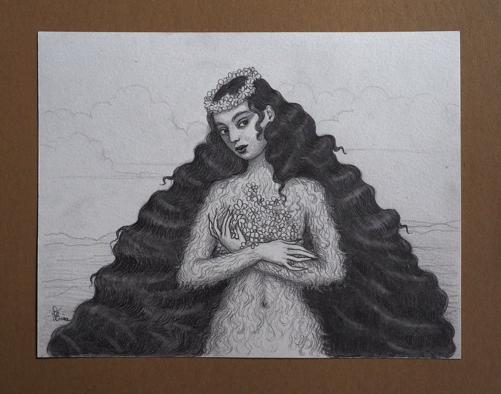 Image of Sketch of "Magdalena and the Blooming Desert" / 2024