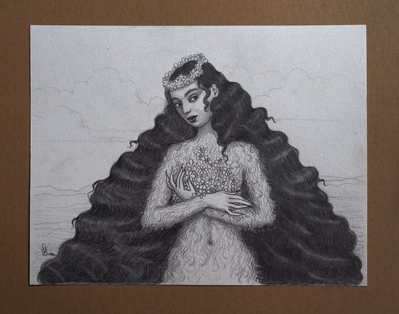 Image of Sketch of "Magdalena and the Blooming Desert" / 2024