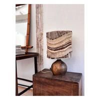 Image 3 of Lampe en gres et abat jout laine