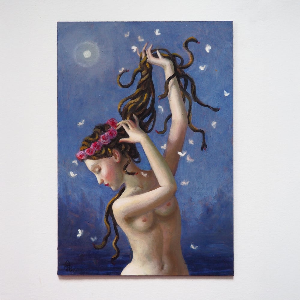 Image of Sketch for "Medusa and the Blue Moon" / 2019