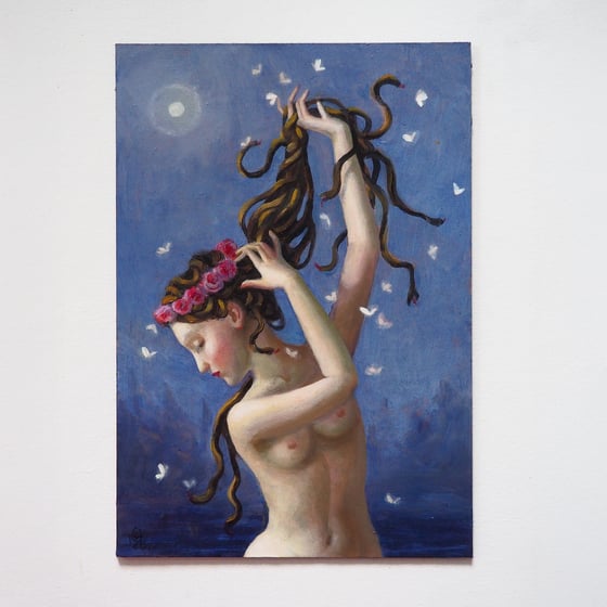Image of Sketch for "Medusa and the Blue Moon" / 2019