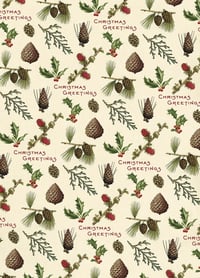 Image 1 of Cavallini & Co. Christmas Pinecones Poster