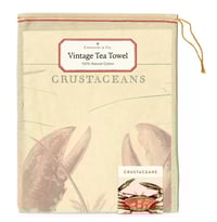 Image 1 of Cavallini & Co. Crustaceans Vintage Style Cotton Tea Towel