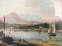 Image 6 of Ardincapel Scotland (detail) by Alexander Nasmyth (b 1758) Vintage Small Art Print, Framed 