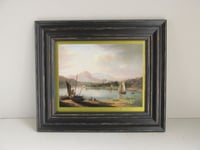 Image 1 of Ardincapel Scotland (detail) by Alexander Nasmyth (b 1758) Vintage Small Art Print, Framed 