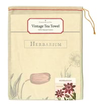 Image 1 of Cavallini & Co. Herbarium Vintage Style Cotton Tea Towel