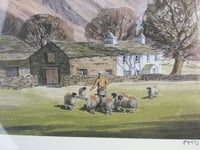 Image 4 of Feeding Time by Donald Crossley, Vintage Small  Art Print, Limited Edition Signed by Artist, Framed 