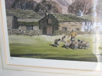 Image 5 of Feeding Time by Donald Crossley, Vintage Small  Art Print, Limited Edition Signed by Artist, Framed 