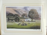 Image 3 of Feeding Time by Donald Crossley, Vintage Small  Art Print, Limited Edition Signed by Artist, Framed 