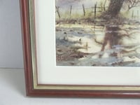 Image 4 of Framed Vintage Alwyn Crawshaw Art Print 'Going Home', Couple Dogs Horse Tree on Country Track 