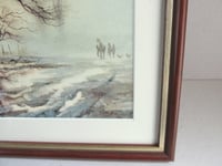 Image 5 of Framed Vintage Alwyn Crawshaw Art Print 'Going Home', Couple Dogs Horse Tree on Country Track 