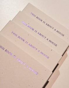 Image of This Book Is About A House