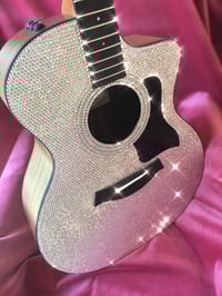 Image 1 of Electro Acoustic Crystal Covered Guitar