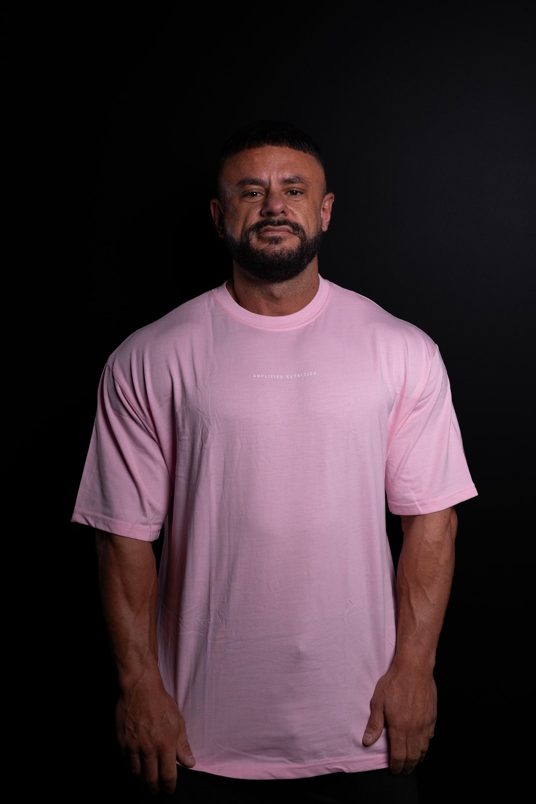Amplified Oversized Weight Tee – Pink