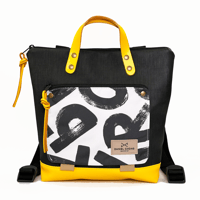 Image 1 of Mochila MINI Book holder cuadrada  bolsillo DECO letras