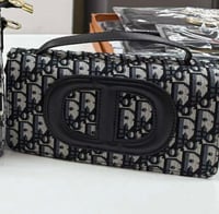 Image 1 of Dior Oblique Canvas Clutch Bag