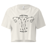 Image 5 of My Body My Choice ✦ Crop Top (Black Ink)