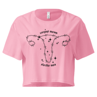 Image 2 of My Body My Choice ✦ Crop Top (Black Ink)