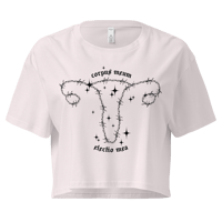 Image 4 of My Body My Choice ✦ Crop Top (Black Ink)