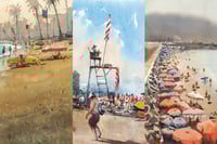 Image 1 of Beach Print Set