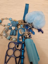 Image 2 of Blue Bling Bear Safety Keychain 