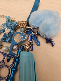 Image 3 of Blue Bling Bear Safety Keychain 